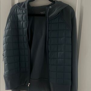 Old Navy Quilted Bomber Jacket in Dark Gray